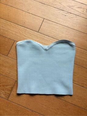 Aritzia babaton  Ribbed Tube Top in Light Blue